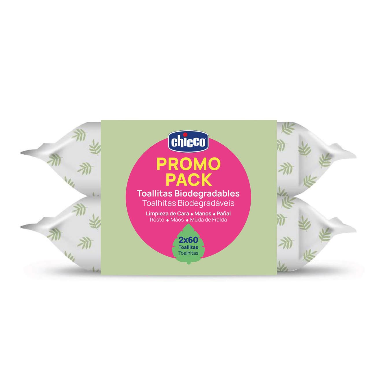 CH. TOALHITAS BIODEGRADÁVEIS PROMO PACK 2x60