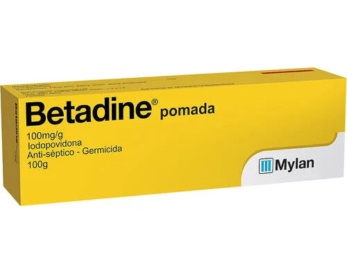 Tubo de Betadine Pomada 100g – antisséptico potente para feridas profundas e infetadas