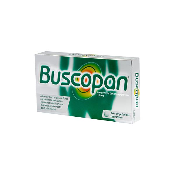 Buscopan 10 mg – comprimidos para alívio da dor e cólicas abdominais, embalagem de 20 unidades