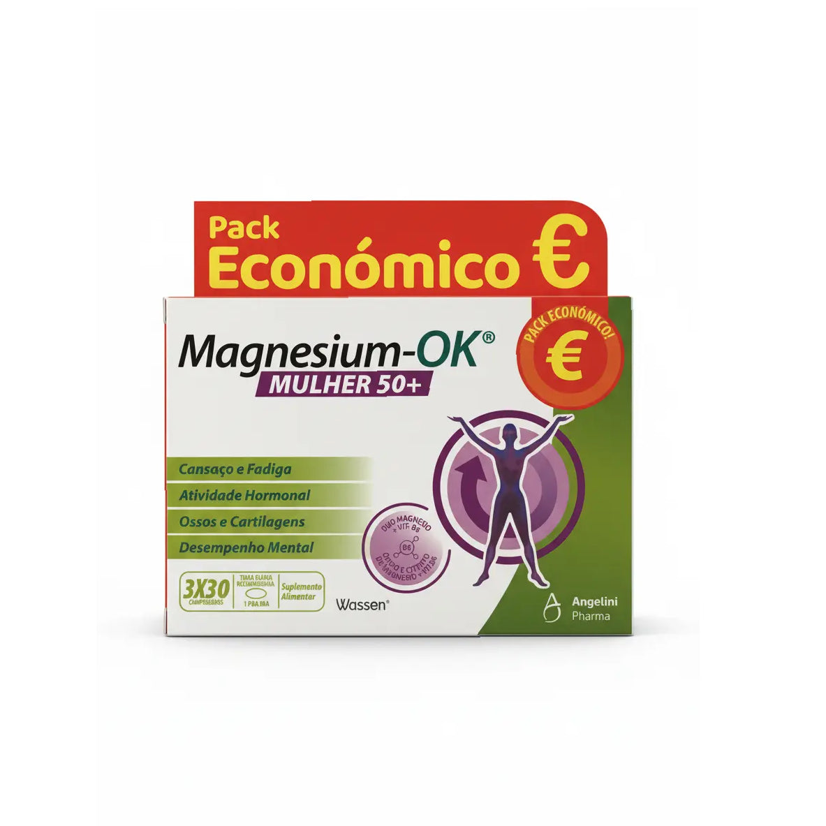 MAGNESIUM-OK MULHER 50+ COMP30X3 PR ESP