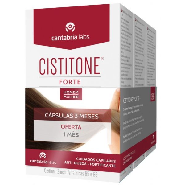 Cistitone Forte, suplemento alimentar para cabelos e unhas saudáveis, com 60 cápsulas