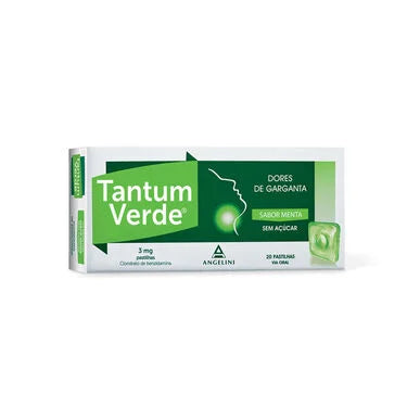 Tantum Verde Menta Sem Açucar 3 mg x 20 pastilhas