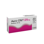 Embalagem de Aero-OM 125 mg – 20 cápsulas moles para gases e distensão abdominal