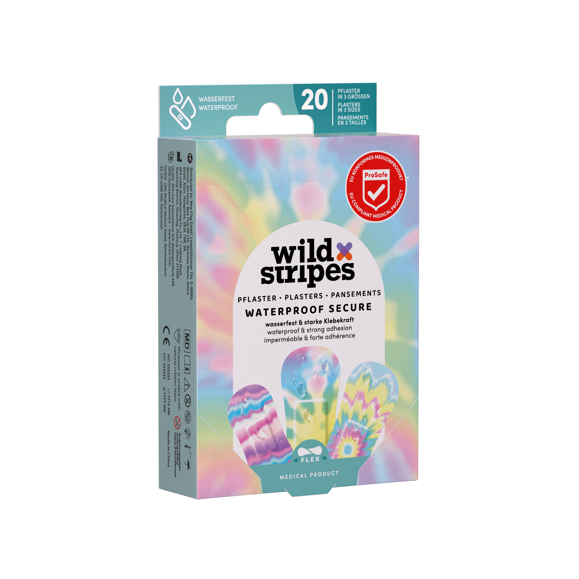 WILD STRIPES WATERPROOF PENS RAINBOWX20