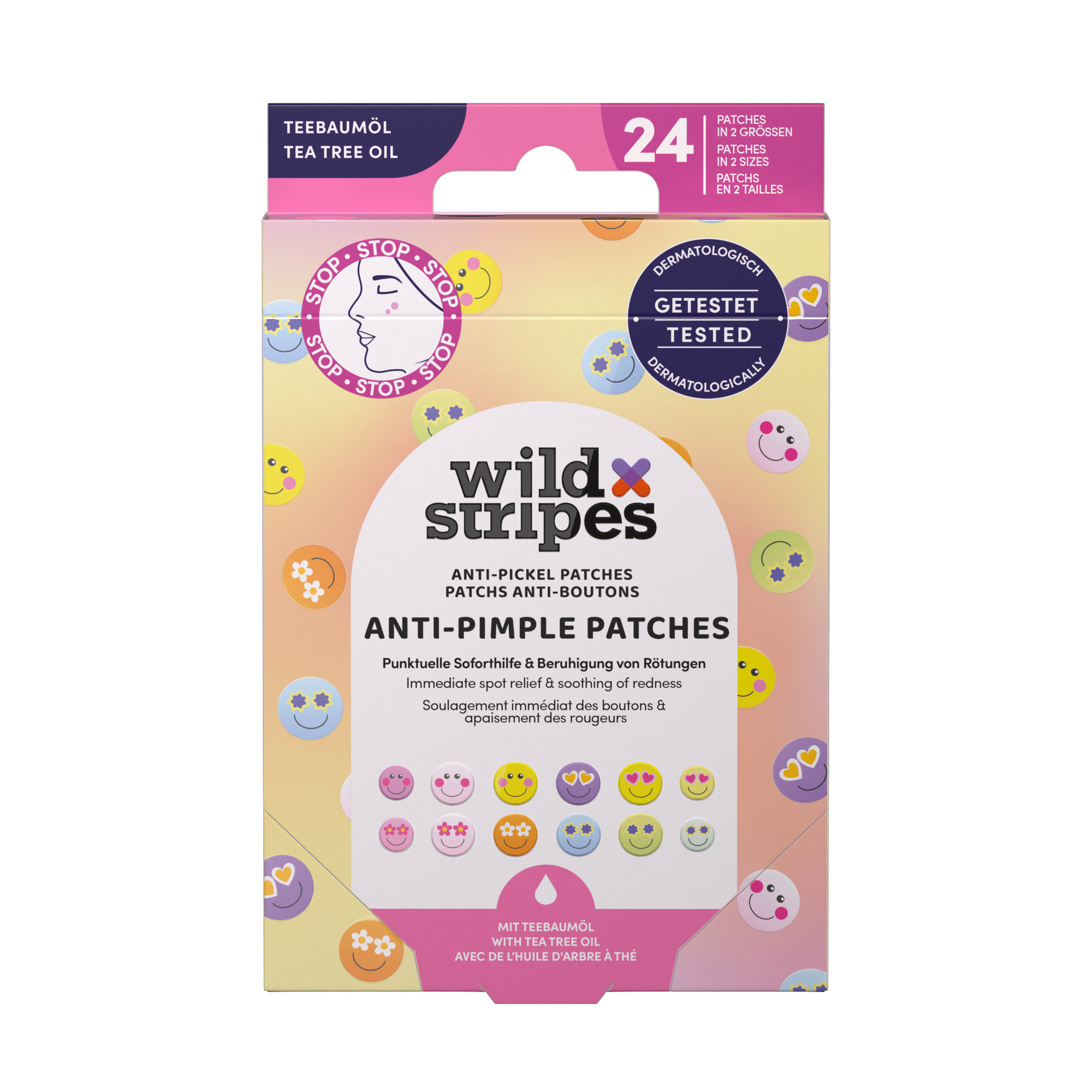WILD STRIPES PIMPLE PATCHES SMILE X24
