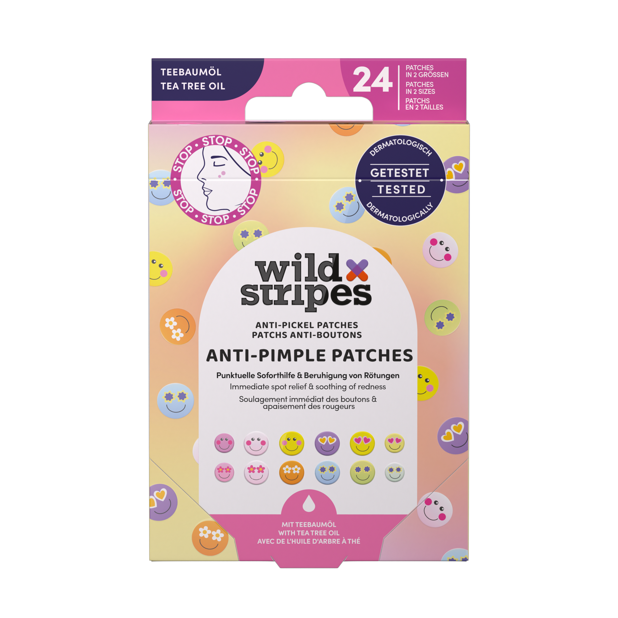 WILD STRIPES PIMPLE PATCHES SMILE X24