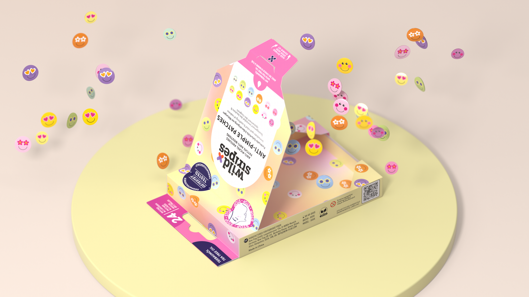 WILD STRIPES PIMPLE PATCHES SMILE X24