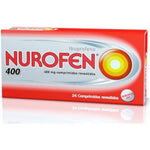 Embalagem de Nurofen 400 mg – comprimidos revestidos para alívio de dor e febre