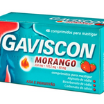 Gaviscon Morango 250 mg + 133.5 mg + 80 mg Comp Mast 48