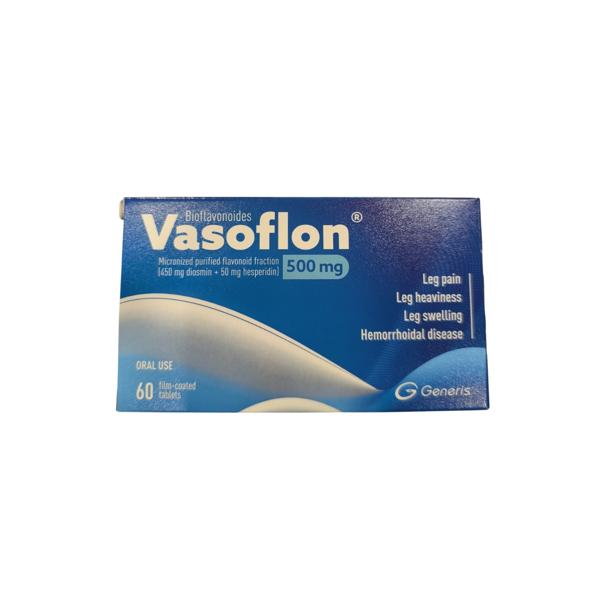 Vasoflon 500 mg Comp Rev 60