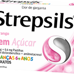 Strepsils Morango Sem açúcar, 1,2/0,6 mg x 24 Pastilhas 