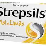 Strepsils - Pastilhas antissépticas para dor de garganta com sabor a mel e limão