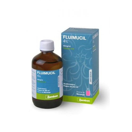 Fluimicil 4% solução oral x 200 ml