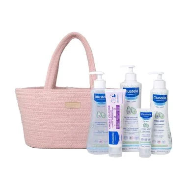Cesta de maternidad Mustela Baby "The Essentials" Rosa