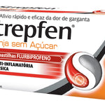 Strepfen Laranja Sem Açúcar – pastilhas para dor de garganta com flurbiprofeno