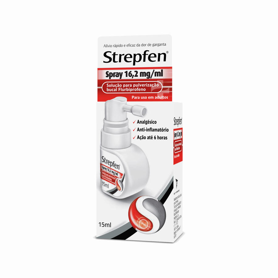 Strepfen Spray 16,2mg/mL – spray bucal para dor de garganta com flurbiprofeno