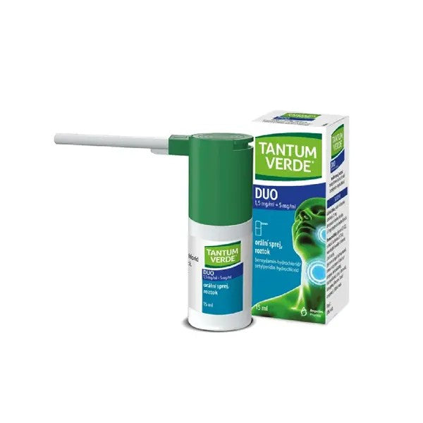 TANTUM VERDE DUO 1.5 MG/ML + 5 MG/ML SOL PULVERIZAÇÃO BUCAL FRASCO - 1 - 15 ML