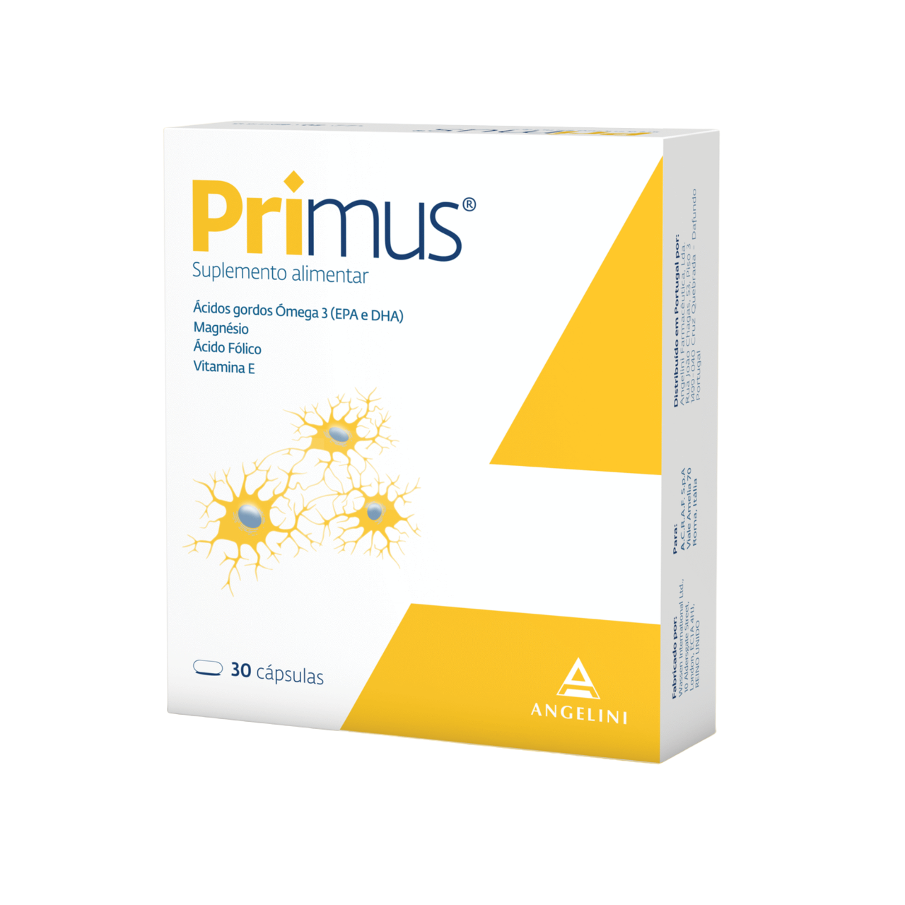 Primus Suplemento Alimentar 30 Cápsulas – suporte cerebral e emocional com ómega-3 e vitaminas