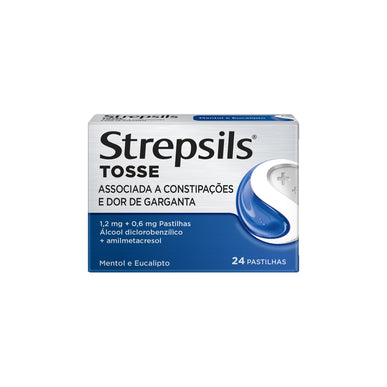 Strepsils Tosse Mentol e Eucalipto x 24 pastilhas