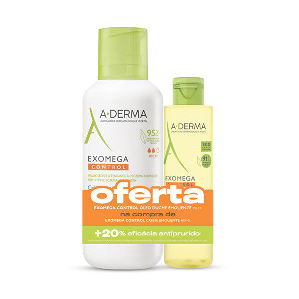A-Derma Exomega Control Creme 400ml + Oferta Óleo 200ml