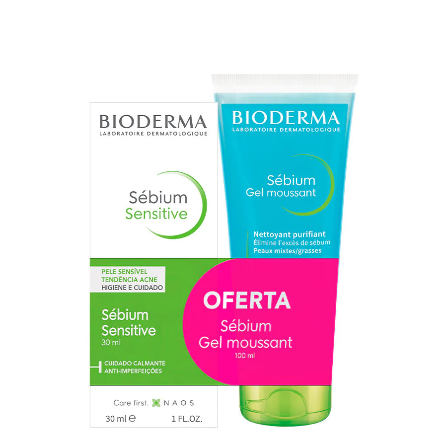 Bioderma Sébium Sensitive 30ml + Sébium Gel Moussant 100ml