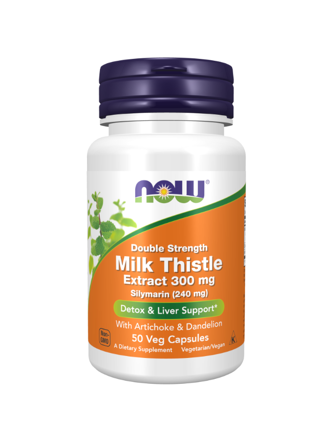 Now Milk Thistle (silymarin Double Strengt) 300mg 50caps