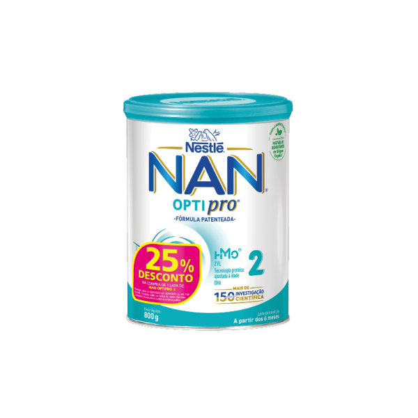 NAN Optipro 2 Leite de Transição 800 g com desconto 25%