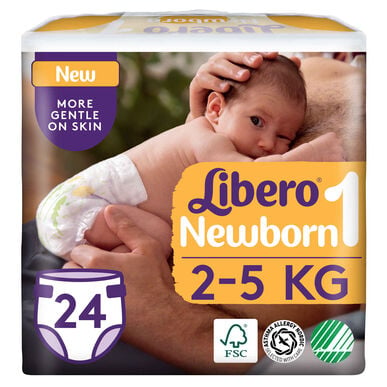 Libero Newborn T1 2-5 Kg 24 unid