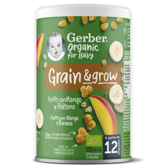 Gerber Organic Nutripuffs Manga e Banana +12M 35g