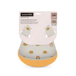 Babero Silicona Suavinex Gris/Amarillo 2 Unidades