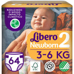 Libero Newborn T2 3-6 Kg 34 unid