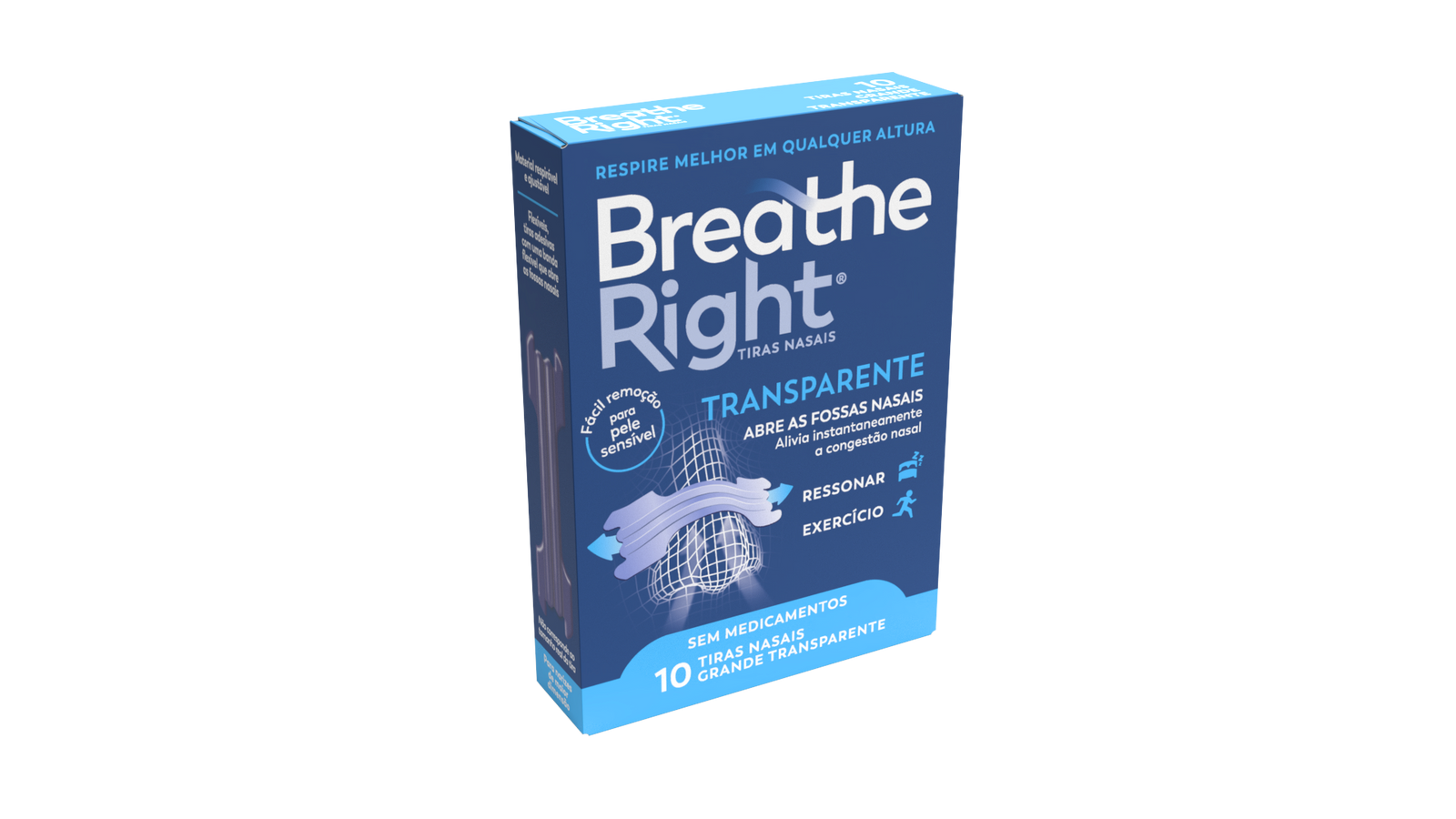Breathe Right Penso Nasal Transparente Gde Transparente X10
