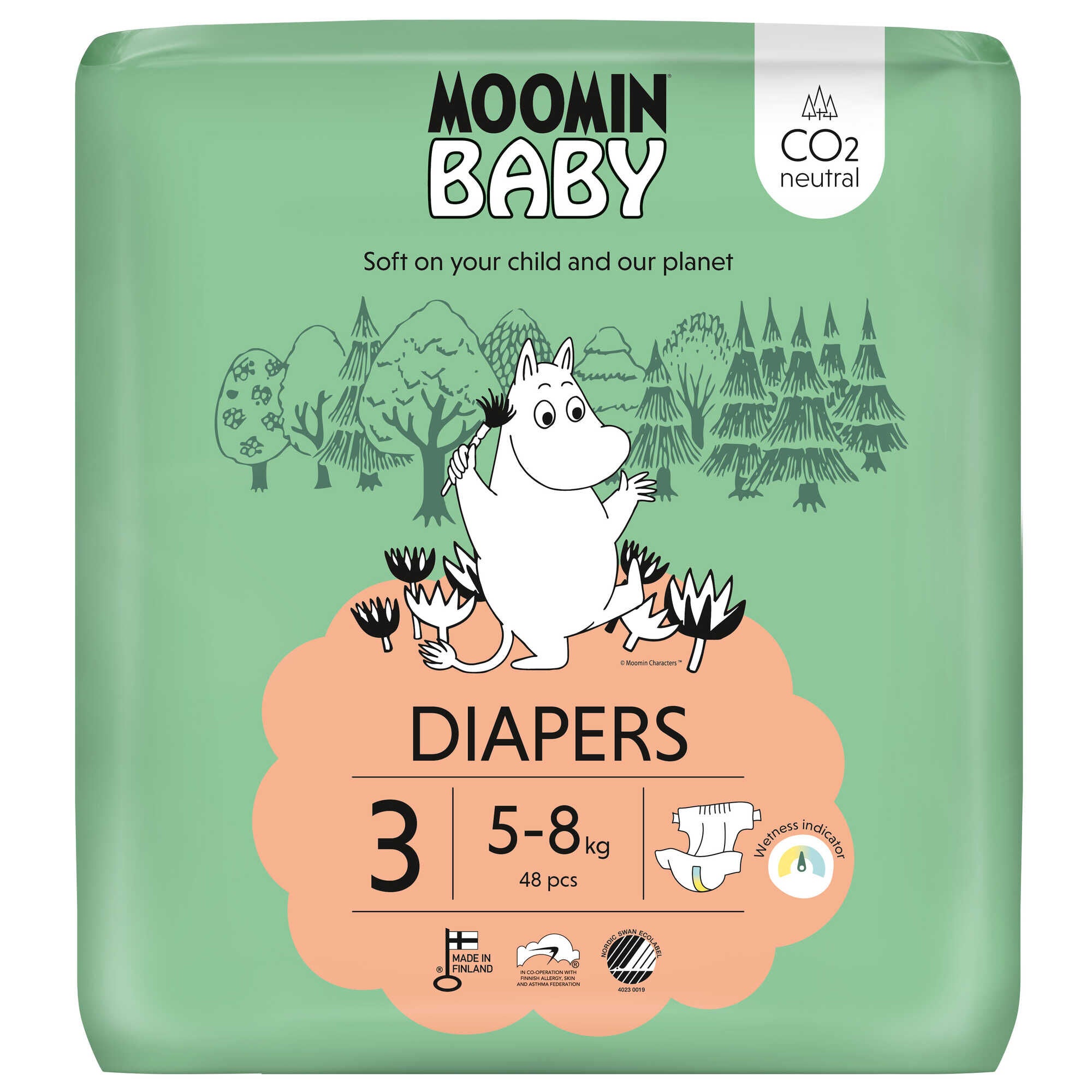 MOOMIN BABY FRALDA TAM 3 x 48 FRALDAS