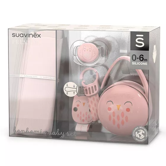 Conjunto Bebé Suavinex Bonhomia Rosa 0-6 Meses