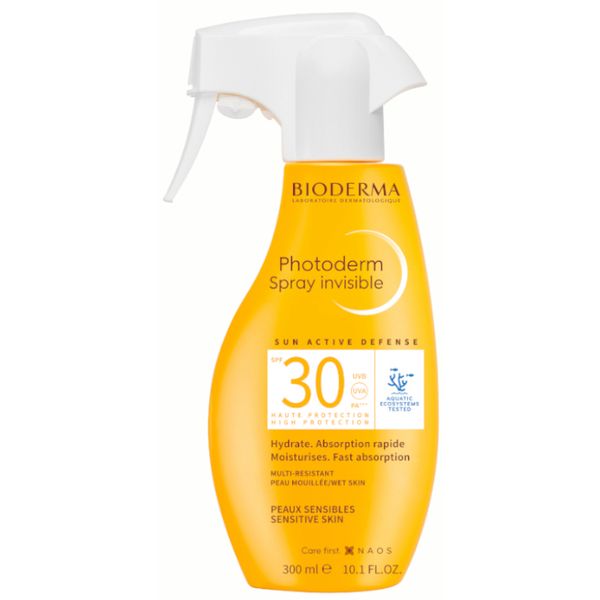 Protetor Solar Bioderma Photoderm Spray SPF 30 Spray Bronzeador Refrescante para o Rosto SPF 30 300ml