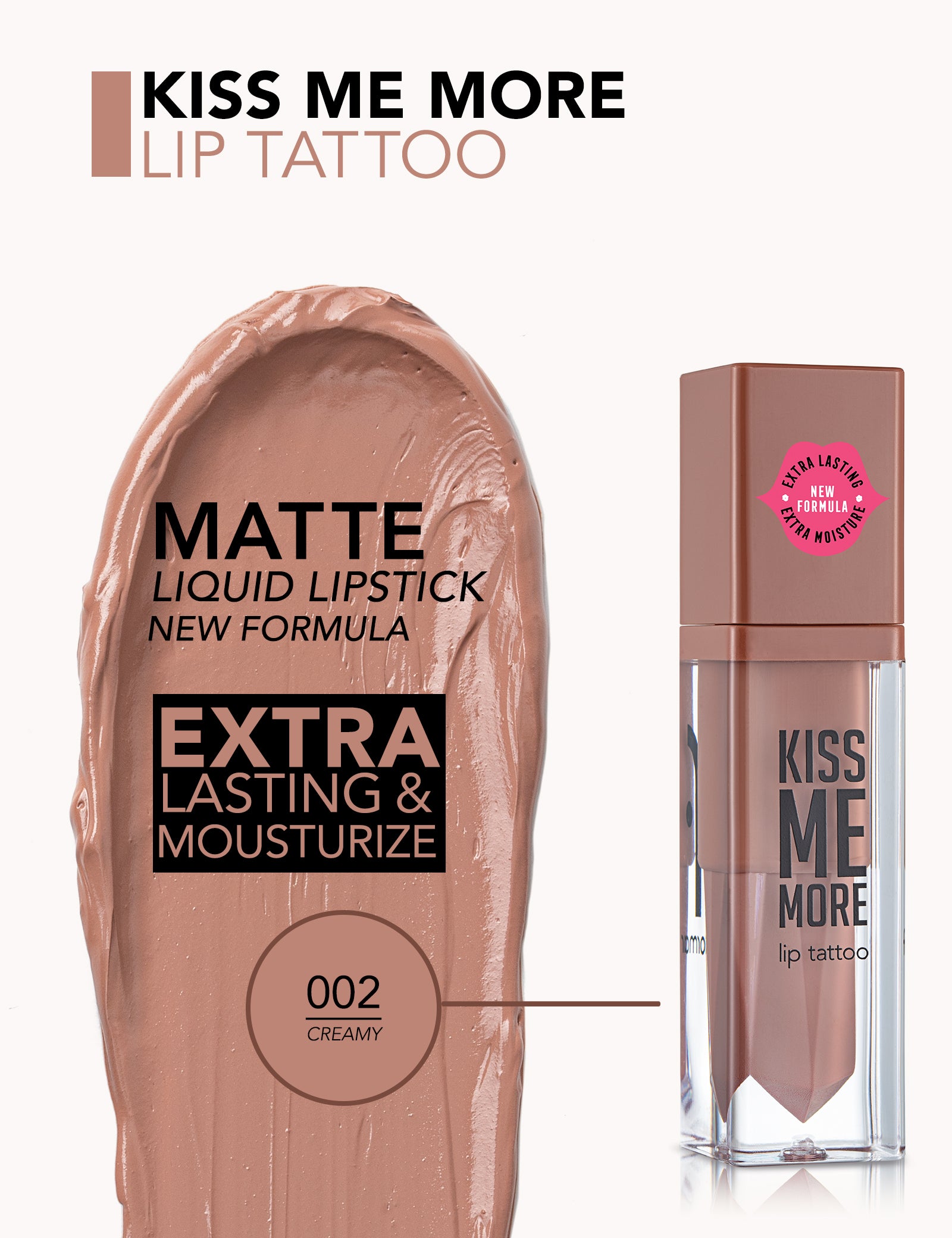 Flormar Kiss Me More Lip Tattoo 02 Creamy