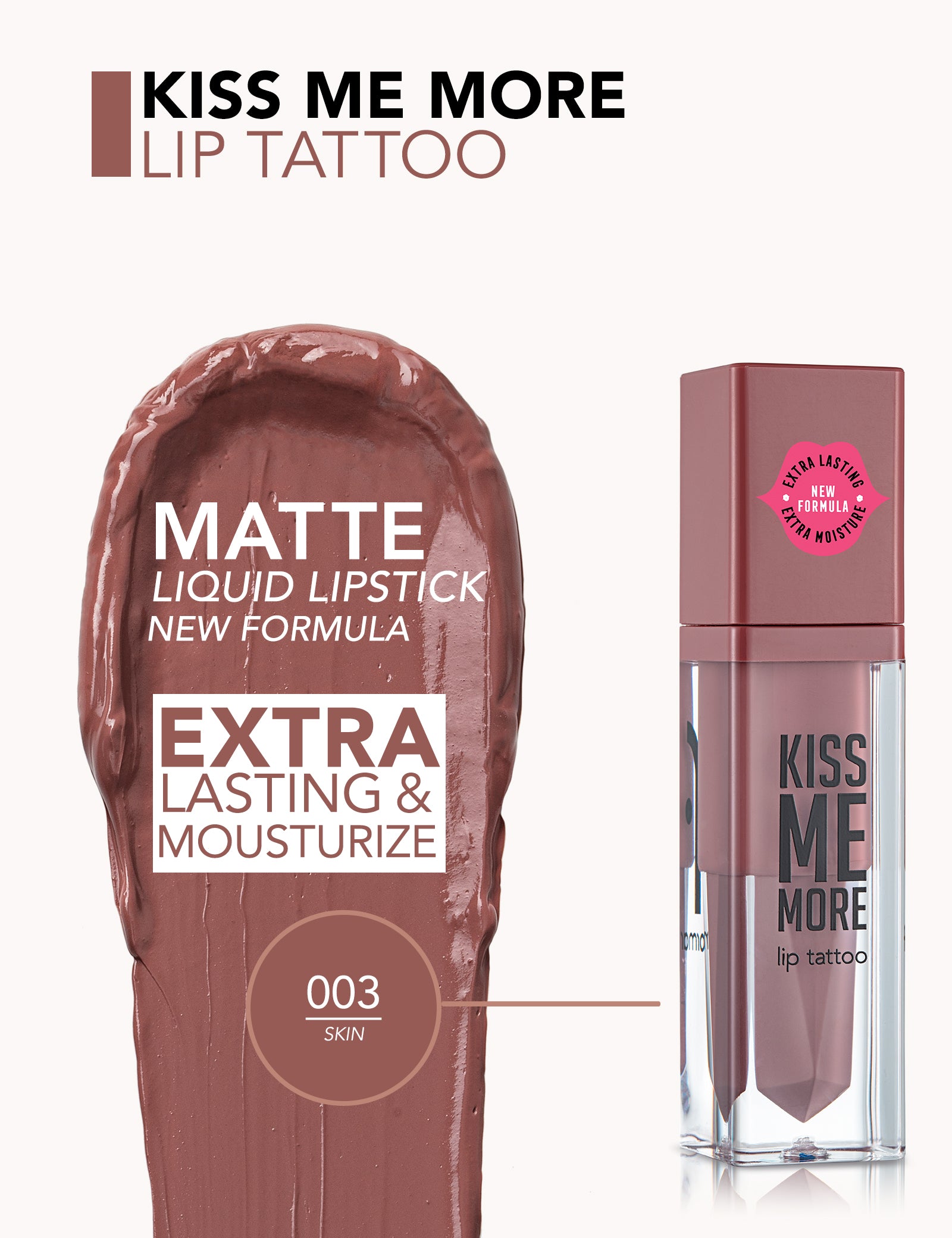 Flormar Kiss Me More Lip Tattoo 03 Skin