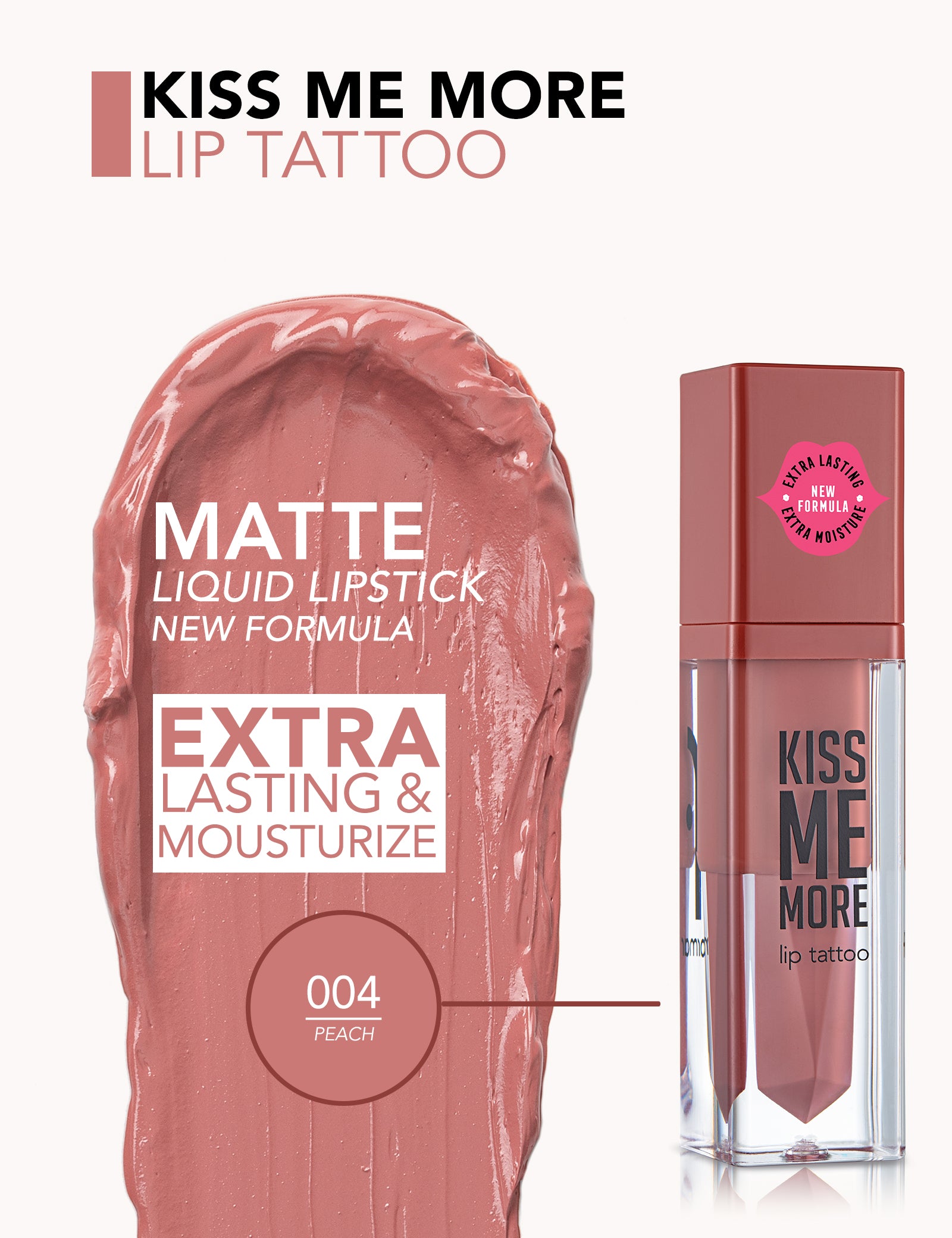 Flormar Kiss Me More Lip Tattoo 04 Peach