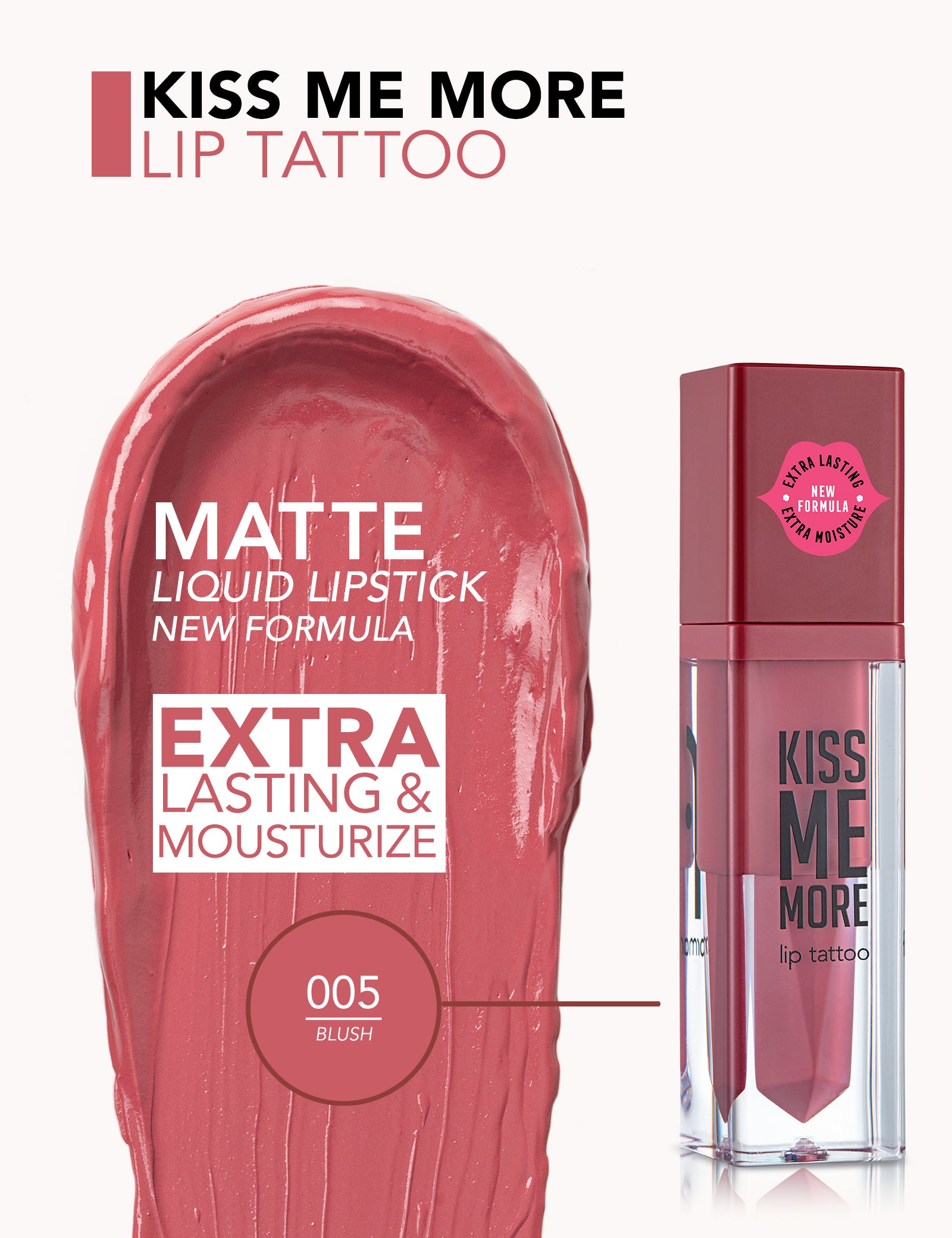 Flormar Kiss Me More Lip Tattoo 05 Blush