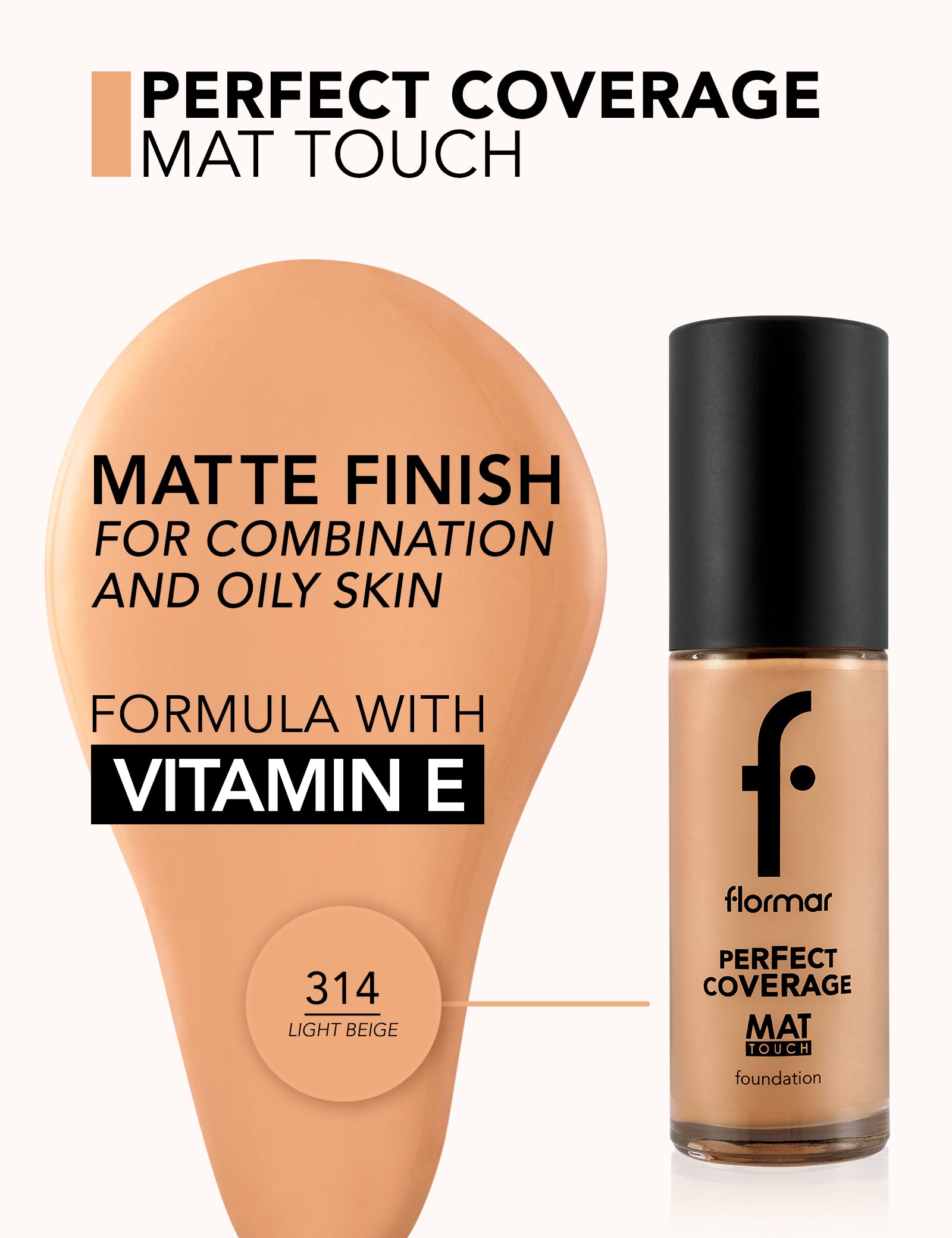 Flormar Mat Touch Foundation 314 Np