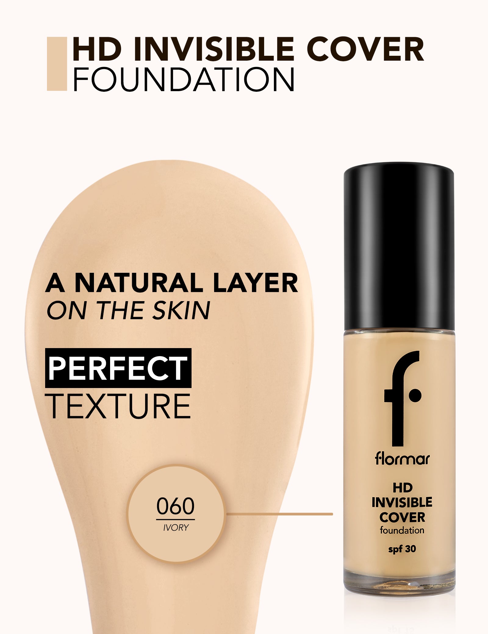 Flormar Hd Invisible Cover 60 Ivory Np