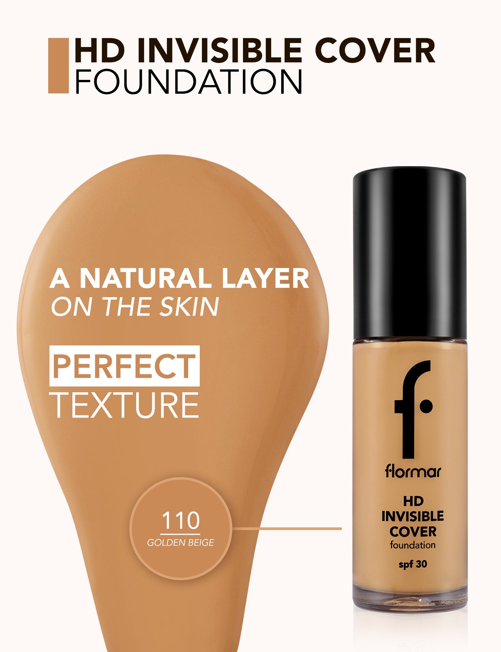 Flormar Hd Invisible Cover 110 Golden Beige Np