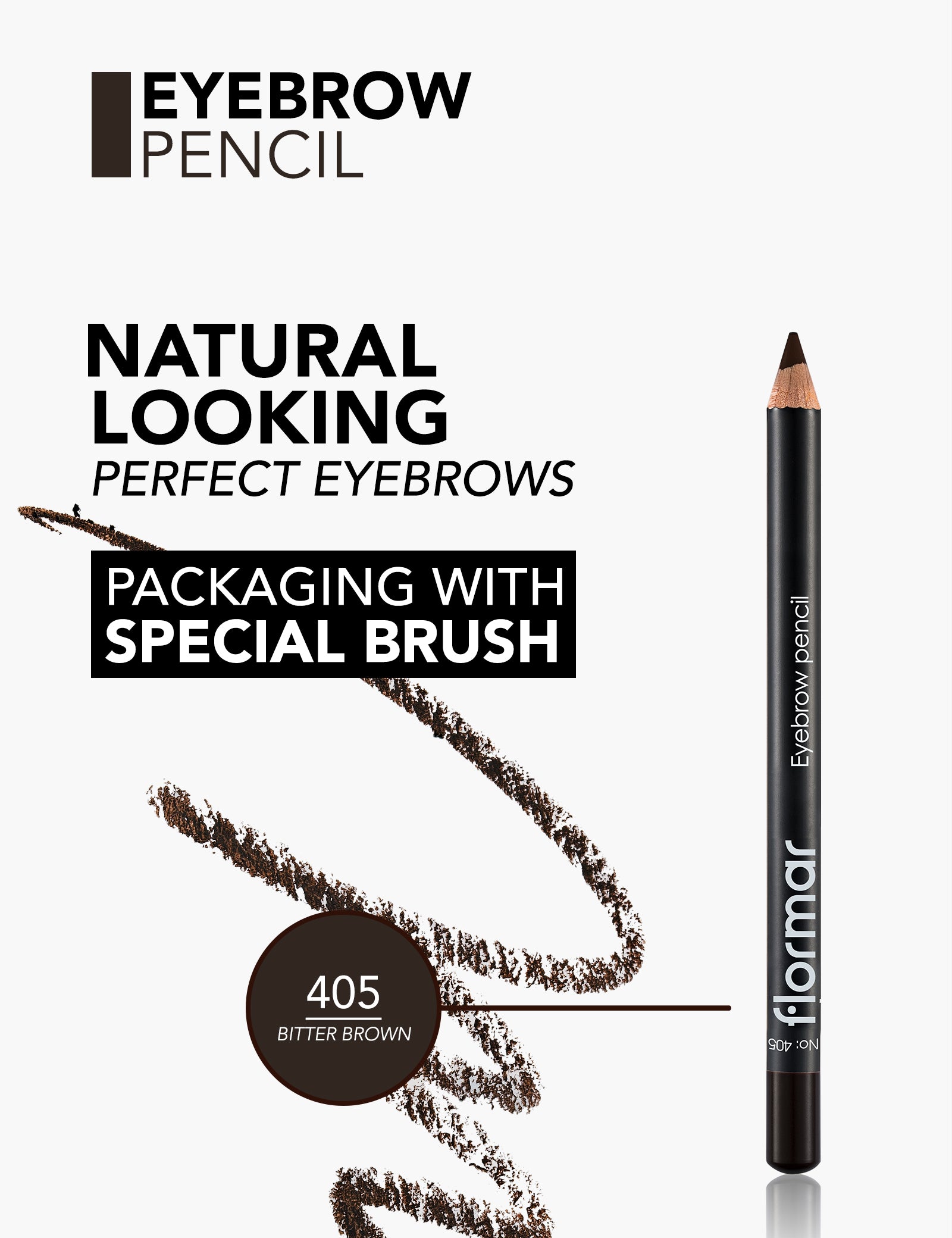 Flormar Eyebrow Pencil 405 Bitter Brown