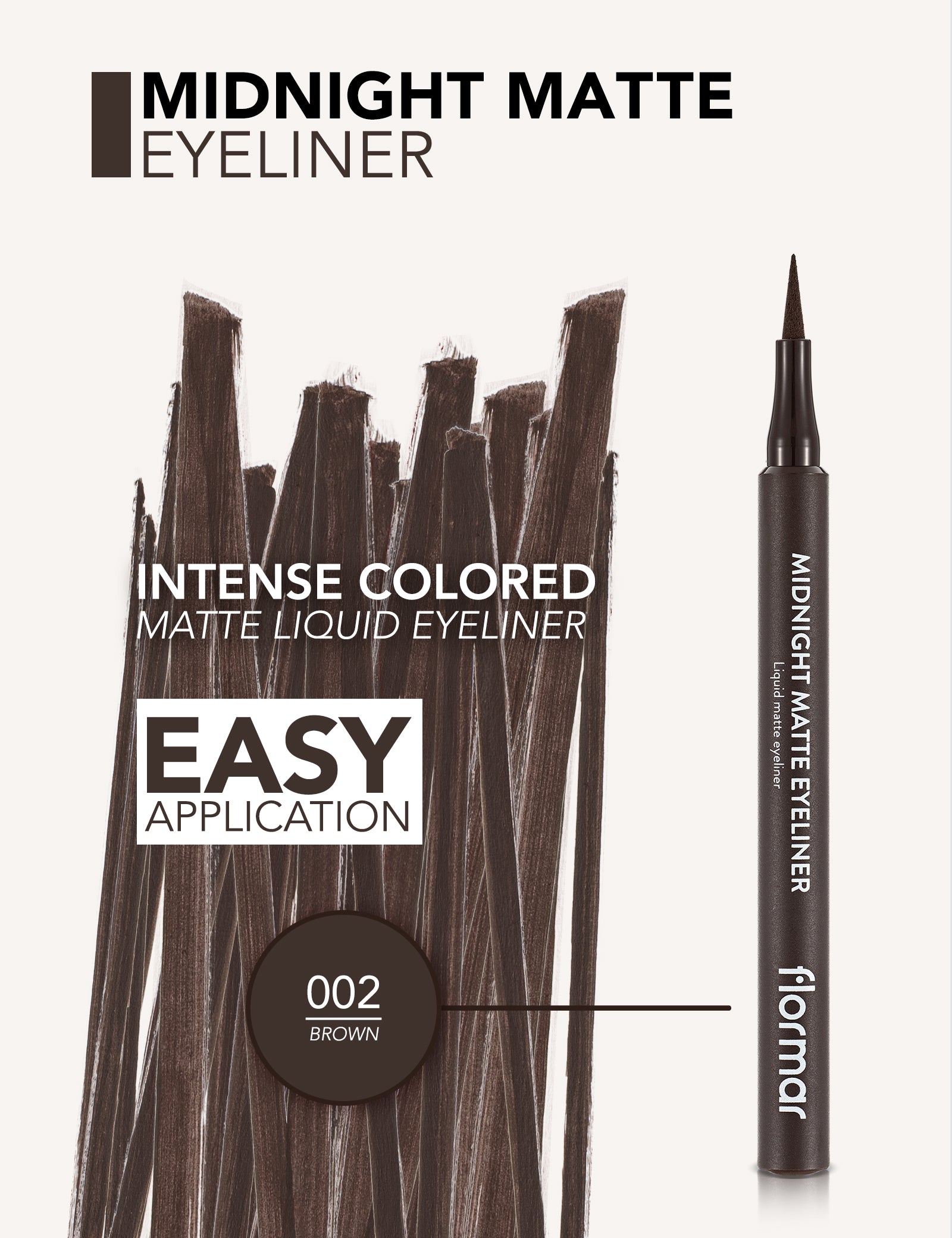 Flormar Midnight Matte Eyeliner 02 Brown