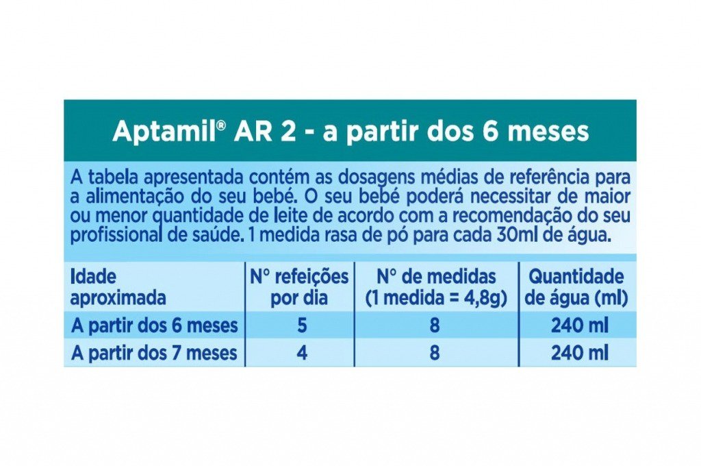 Aptamil AR 2 Leite 6-12M 800g