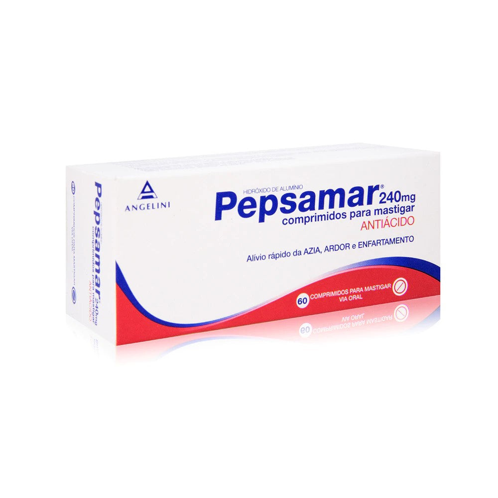 Pepsamar 240mg 60 Comprimidos Mastigáveis