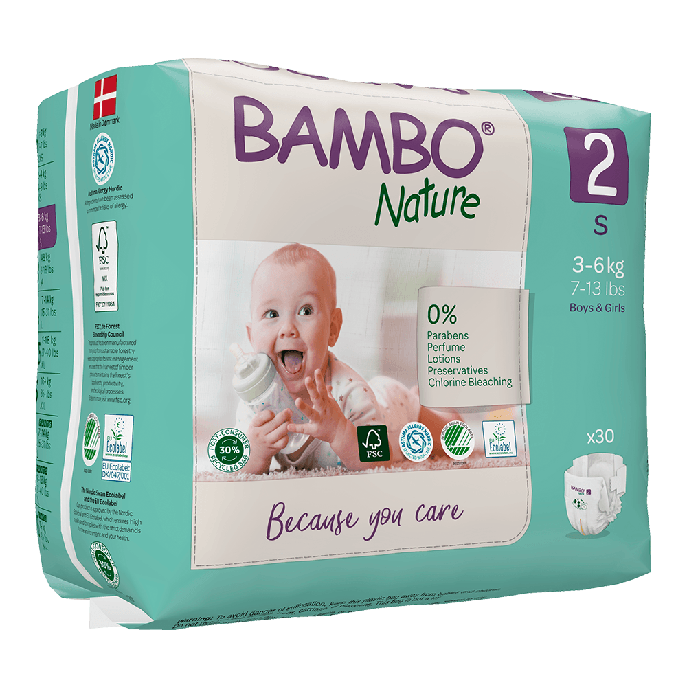 Bambo Nature 2 S Fraldas 3-6 Kg X30