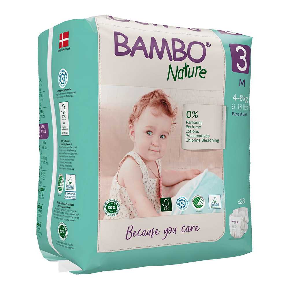 Bambo Nature 3 M Fraldas 4-8 Kg X28