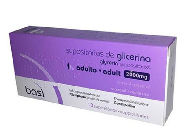 Supositórios de Glicerina (basi) Adulto 2000 mg x 12 Sup