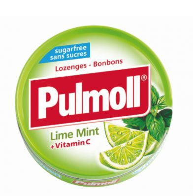 Pulmoll Pastilhas Lima-Menta + Vitamina C sem Açucar 45g